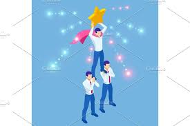 Isometric People Entrepreneur Businessman Leader Businessman And His Business Team Crossing Finish Line In 2020 Graphic Design Logo Vector Illustration Business Man