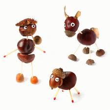 Witzige Kastanien Figuren Kastanienfiguren Kastanienmannchen Basteln Basteln Mit Papier Herbst