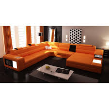 Contemporary Luxury Furniture Living Room Bedroom La Furniture Store In Usa Polaris Orange Contemporary Leather Sectional Sofa Modern Furniture Luxury Furniture Living Room Bedroom La Furniture Store In Usa Vig furniture 2227 orange leather contemporary sectional sofa with chaise.