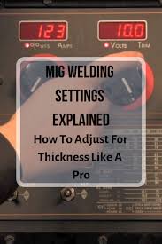 Mig Welding Settings Explained Wire Speed Voltage Chart