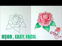 Pe langa frumusetea si parfumul sau deosebit, trandafirul a fost pretuit din. Cum Sa Desenezi Un Trandafir How To Draw A Rose Youtube
