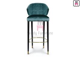 All our bar stools and restaurant furniture boast superior construction and materials, comfort, and reliability. Luxury Style Restaurant Supply Bar Stools Green Velvet Ash Wood With Feet