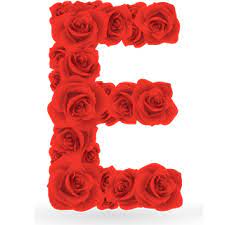 Red Roses Alphabet Letter E Numero Para Imprimir Alfabetos Elegantes Rosas Rojas