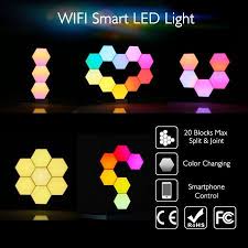 Lifesmart Wifi Smart Led Light Color Changing Splicing Lighting Cololight Voice Control Diy Home Decoration Gift Walmart Com In 2021 Aurora Led Led Light Kits Led Lighting Diy