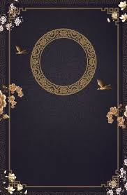 Black And Gold Design Background Chinese Style Black Gold Color Golden Flower Line Poster Background Design Gold Background Gold Poster