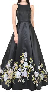 Rent Basix Black Label Floral Print A Line Gown In Lebanon