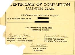Certificate of completion will be given to the parent at the end of the class. I M Still Surviving