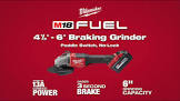 M18 FUEL 18V Brushless Cordless 4-1/2 -inch / 6-inch Braking Grinder with Paddle Switch (Tool Only) 2980-20 Milwaukee Tool
