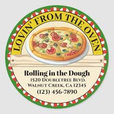 Lovin From The Oven Pizza Classic Round Sticker Zazzle Com Round Stickers Lovin Kitchen Stickers
