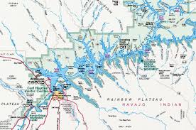 Map Of Lake Powell Arizona Carte Du Lac Powell Utah