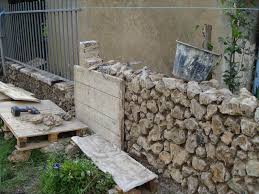 Construction D Un Mur En Pierres Et Mortier De Chaux Mur En Pierre Mortier De Chaux Parement Pierre Exterieur