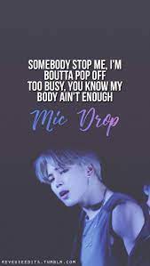 Jimin Bts Mic Drop Wallpaper Bts Wallpaper Bts Lyrics Quotes Bts Lyric