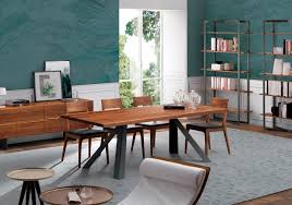 H) an easy companion piece to any style, our an easy companion piece to any style, our stylewell donnelly rectangular dining table is supported by a strong metal base. Contemporary Dining Table Nevada Oliver B Group Srl Walnut Ash Metal