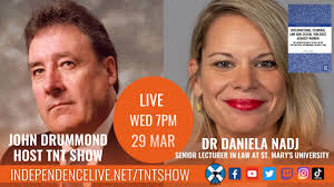 TNT Show. Ep 134. With guest Dr Daniela Nadj, Senior Lecturer in Law at St. Mary's University.