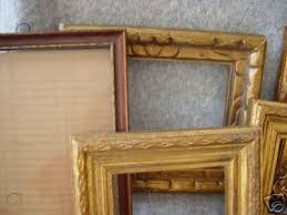 Vintage small picture photo frames lot of 10. 6 Vintage Small Gold Leaf Ornate Wood Picture Frames 29000238
