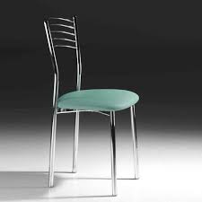 Pourquoi, parce que ça parait évident : Chaise De Cuisine En Metal Avec Assise Rembourree Marta 4 Pieds Com