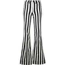 Black And White Striped Jeans Womens Alice Olivia Striped Wide Leg Jeans 470 Liked On Polyvore Featuring Jeans Pants Black Str Black And White Striped Trousers Striped Jeans Wide Leg Jeans