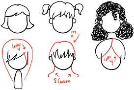 I think it's best to simplify hair into simple forms instead of drawing one hair at a time. How To Draw Girls Hair Styles For Cartoon Characters Drawing Tutorial How To Draw Step By Step Drawing Tutorials