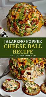 Jalapeno Popper Cheese Ball Recipe Cheese Ball Recipes Appetizer Recipes Yummy Appetizers
