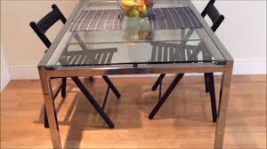 This table is ideal for dining and socializing. Ikea Glass Dining Extendable Table Glivarp Youtube