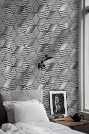 Geometric Cubes Removable Wallpaper White And Black Wall Mural Etsy In 2020 Removable Wallpaper Black Walls How To Install Wallpaper