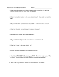 Act iii, scene 3 questions and answers. The Crucible Act 3 Study Guide