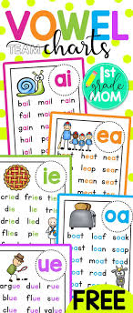 Free First Grade Reading Printables Check Out These Free Printable Vowel Team Charts For First Gra First Grade Phonics Teaching First Grade Reading Printables