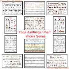 Us 1 98 27 Off Yoga Ashtanga Chart Poster Gym Bodybuilding Exercise Posters And Prints Canvas Painting Wall Art For Living Room Home Decor In