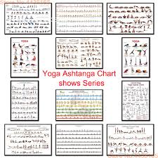 us 1 98 27 off yoga ashtanga chart poster gym bodybuilding exercise posters and prints canvas painting wall art for living room home decor in