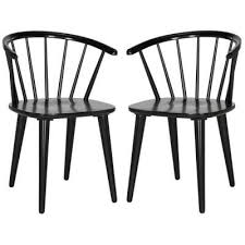 Blanchard Black Wood Dining Chair Set Of 2 In 2020 Black Dining Chairs Side Chairs Dining Dining Chair Set