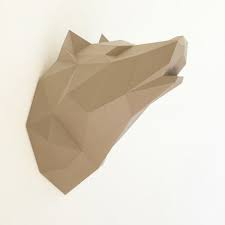 Paper Wolf Kit Polygone Loup Sculpture