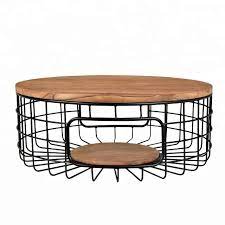 Salisbury oak large coffee table with baskets cfs furniture uk. Furniture Storage Black Metal Wire Basket Wooden Top Side Coffee Table Buy Industrial Furniture Storage Black Metal Wire Basket Wooden Top Side Coffee Table European Country Styled Industrial Coffee Table With Acacia