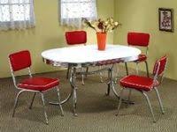 For a wood dining table with. 25 1950 Tables Chairs Ideas Dinette Sets Kitchen Table Table And Chairs