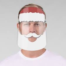 Santa Claus Beard Christmas Face Shield Zazzle Com In 2020 Face Shield Beard Face Mask