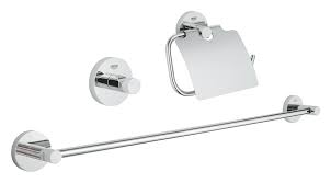 Bathroom hardware, bathroom hardware sets, bathroom accessories Grohe 40775001 Essentials Bathroom Accessories Set 3in1 Chrome Vieffetrade