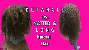 The smaller the sections, the easier and quicker it will be to work through them. How To Detangle Dry Matted And Very Long Natural Hair Afroshe Youtube