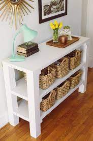 Baskets Diy Entryway Table Decorating Small Spaces Home Diy
