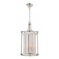 Nuvo Krys 4 Light Crystal Foyer Pendant Light Fixture Polished Nickel Nuvo 60 5762 Homelectrical Com