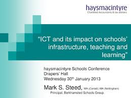 130130 Ict And Its Impact On Schools Infrastructure Teaching And Learning By Independenthead Via Slideshare Teaching School Educational Technology