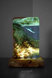 Pin On Wood And Resin Lamps By Woodspirit