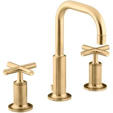 In stock & ready to ship. Kohler Purist Vibrant Moderne Brushed Gold 2 Handle Widespread Watersense Bathroom Sink Faucet With Drain Lowes Com Bathroom Faucets Widespread Bathroom Faucet Sink Faucets
