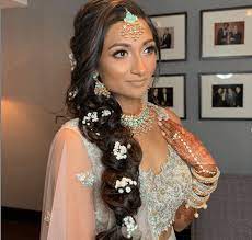 Princess Jasmine Braid Braided Hairstyles For Indian Brides The Waterlily Bride Mehndi Hairstyles Indian Bride Hairstyle Hair Styles