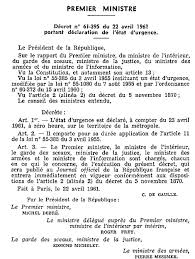 22 avril 2020 13 h 54 min. File Decret Sur L Etat D Urgence 22 Avril 1961 Jpg Wikipedia
