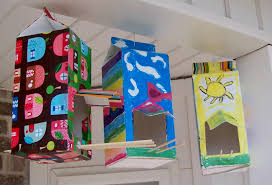 Bird House Crafts For Kids Tutorial Make A Painted Or Decoupaged Bird Feeder From Recycled Cartons Arts And Crafts For Kids Easy Arts And Crafts Birdhouse Craft