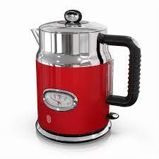 The electric tea kettle is much faster than stovetop or microwave. Russell Hobbs Retro Style 1 7l Electric Kettle Red Ke5550rdr Accuweather Shop