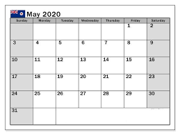 May 2020 Calendar With Holidays Australia In 2020 Calendar Printables July Calendar 2019 Calendar