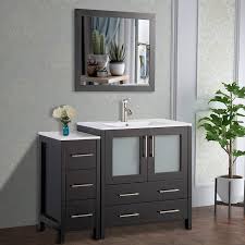 white ceramic top bathroom cabinet