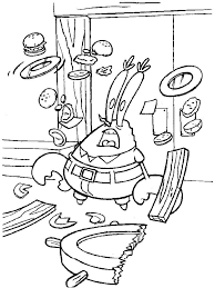 Krabs with the other mascot costumes. Online Coloring Pages Coloring Page Mr Krabs Scared Spongebob Download Print Coloring Page