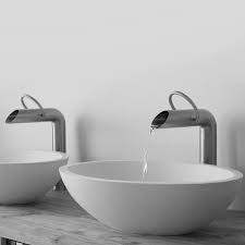 En plus de la vasque à poser ronde, elle est proposée dans différentes formes, mais aussi dans une grande variété de coloris et de matériaux pour que vous aménagiez au mieux votre salle de. Mitigeur Vasque Design Pure Bec Cascade Haut 25 Cm Inox Jee O