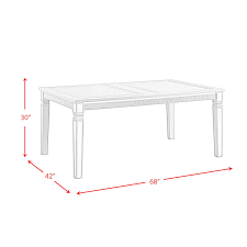 The standard height of a coffee table typically ranges from 16 to 18 inches, a size that pairs well with a standard sofa. Picket House Furnishings Aria Standard Height Rectangle Dining Table Overstock 30966662